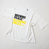 HNBオリジナル ビックシルエットTシャツ【Brewing Peace, Blooming Smiles.】