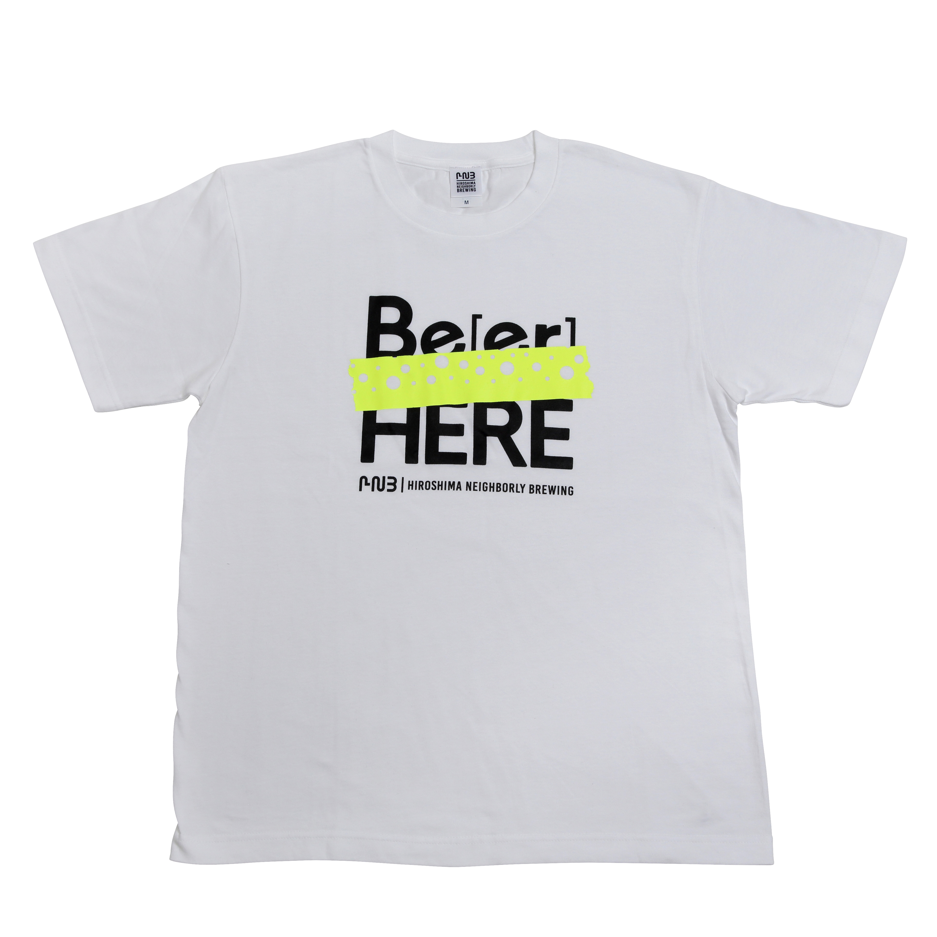 HNBオリジナル BASIC TYPE Tシャツ【BEER HERE ①】 – HIROSHIMA